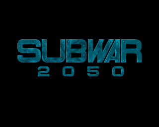 Subwar 2050 title screen for Amiga CD32